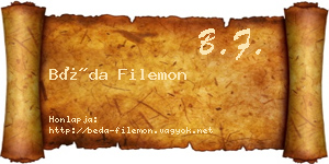 Béda Filemon névjegykártya